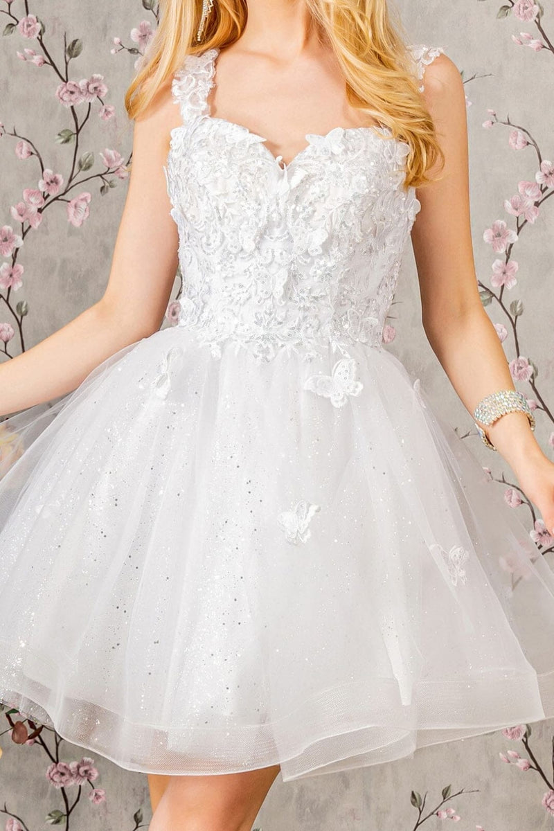 3D Butterfly Short Dress by Elizabeth KGS3186