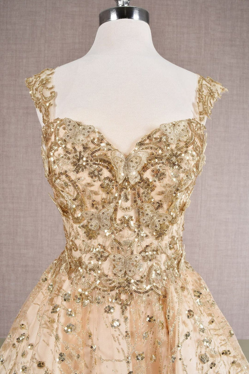 3D Butterfly Short Sleeveless Dress by Elizabeth KGS3187
