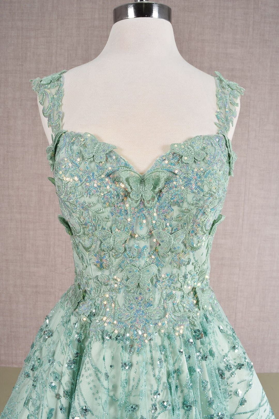 3D Butterfly Short Sleeveless Dress by Elizabeth KGS3187
