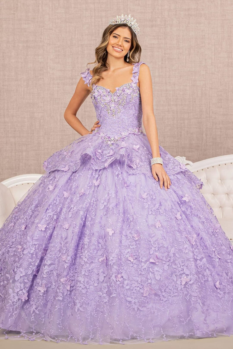 3D Butterfly Sweetheart Ball Gown by Elizabeth KGL3112