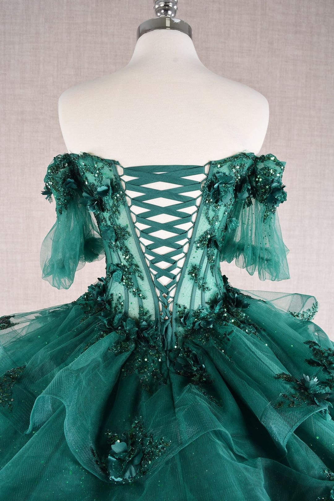 3D Floral Sheer Ball Gown by Elizabeth KGL3180