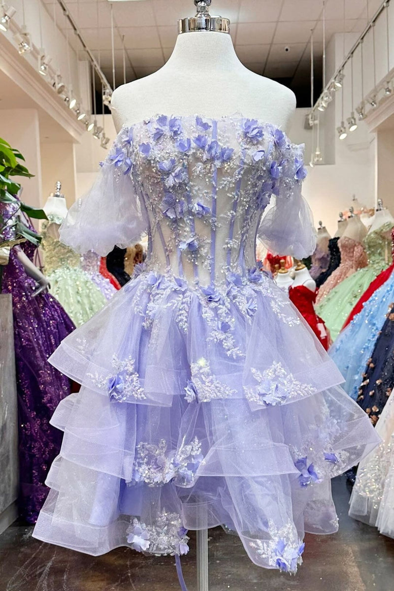 3D Floral Sheer Ball Gown by Elizabeth KGL3180