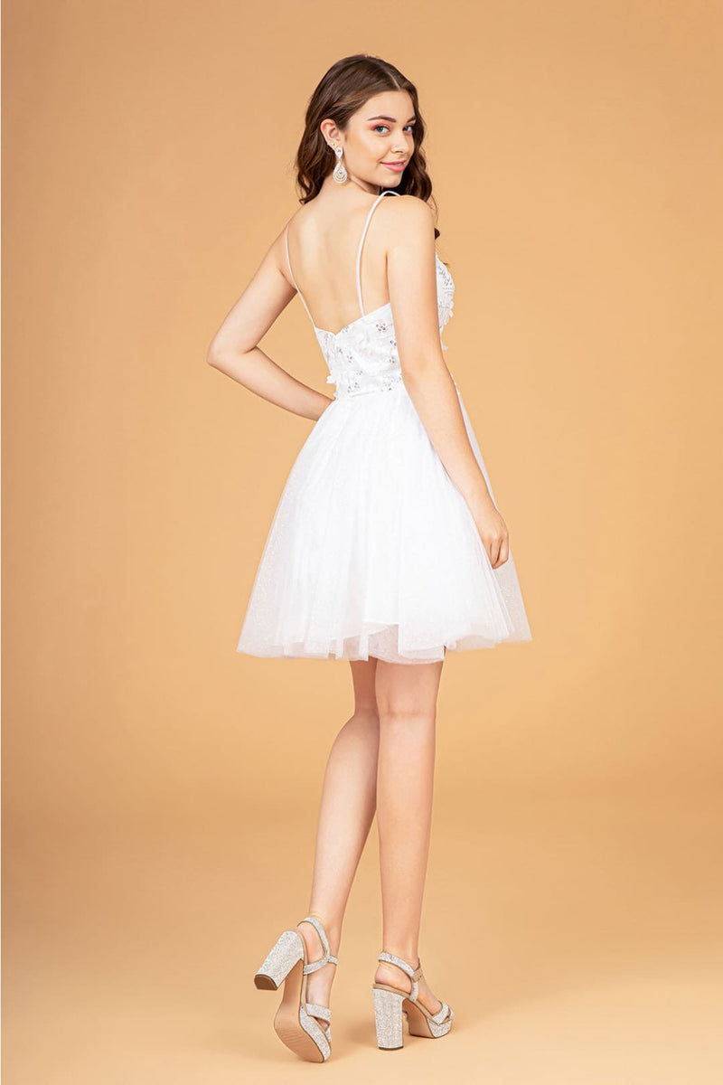 3D Floral Glitter Cape Dress by Elizabeth KGS3089