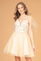 3D Floral Glitter Cape Dress by Elizabeth KGS3089