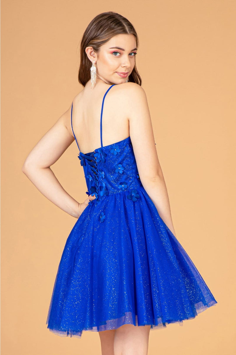 3D Floral Glitter Party Dress by Elizabeth KGS3090