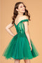 3D Floral Off Shoulder Dress by Elizabeth KGS3096
