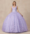 Juliet 1437 3D Floral Embellished Glitter Tulle Quinceanera Dress