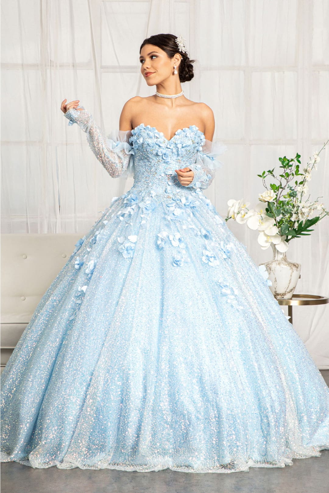 3D Floral Sweetheart Gown by Elizabeth KGL1986