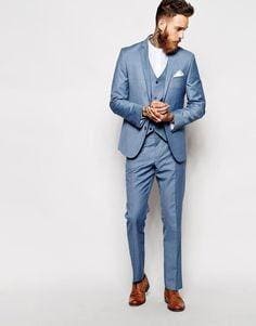 Dusty Blue Groomsmen Suits - AlbertoNardoniStore