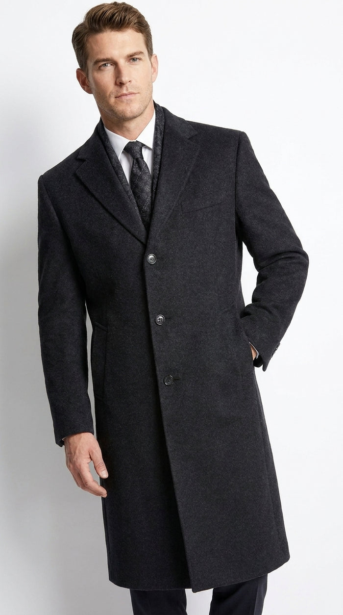 Men’s Black Long Overcoat – Daredevil Born Again Wilson Fisk Inspired Classic Kingpin Coat