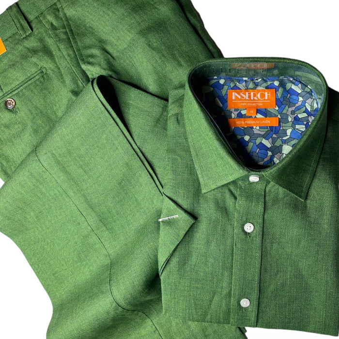 Premium Linen Pant - Emerald