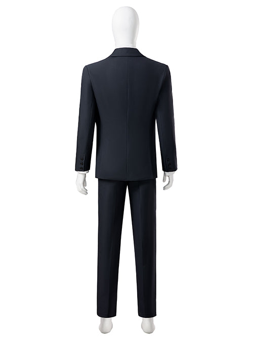 Black Suit Cosplay Costume for Men – Halloween Outfit Without Shoes