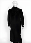 Mens Black Overcoat - Men's Duster Maxi Coat Black 4 Buttons Full Length Coat