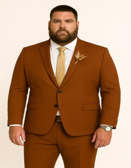 Menâ€™s Rust Brown Wedding Suit â€“ Modern Slim Fit Groom Suit for Fall Outdoor Ceremonies