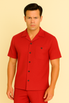 Mens Walking Suit in Color red leisure suit causal Matching Shirt and Pants $99