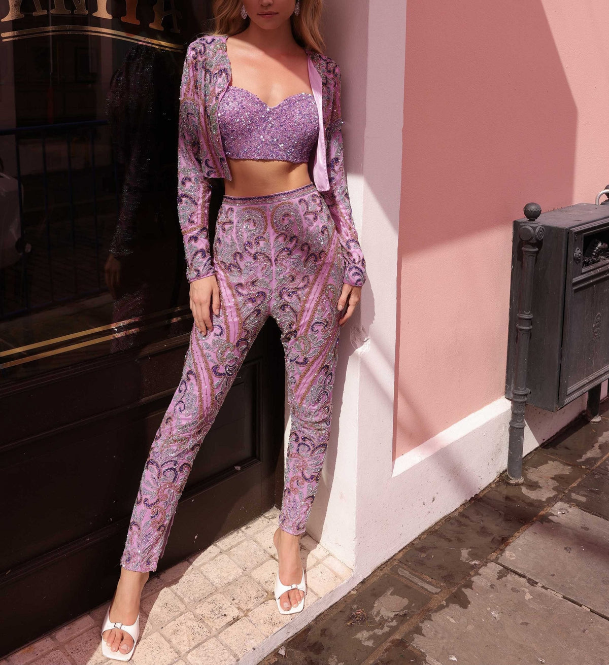 Primavera Couture 4174 - Sequin Beaded Formal Pantsuit