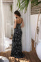Primavera Couture 4307 - Beaded Floral Slit Fitted Prom Dress
