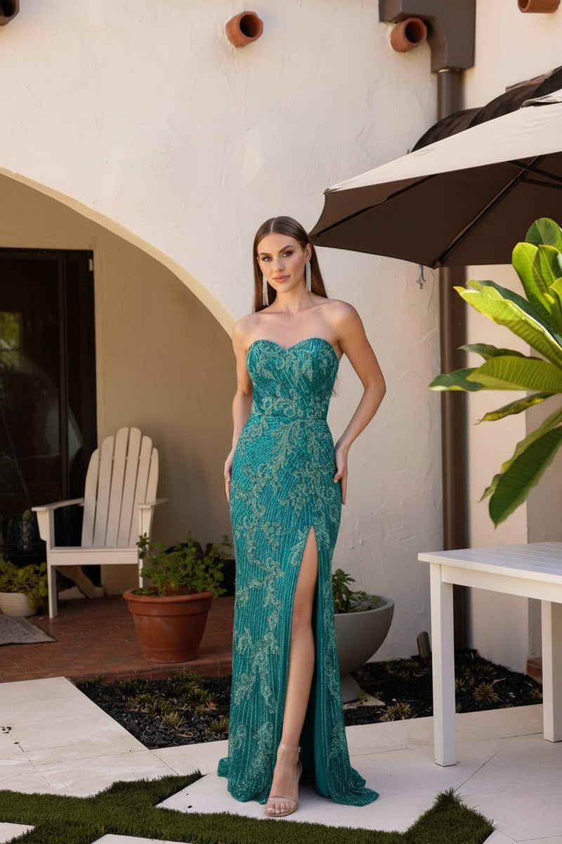 Primavera Couture 4328 - Lace Sequin Evening Gown