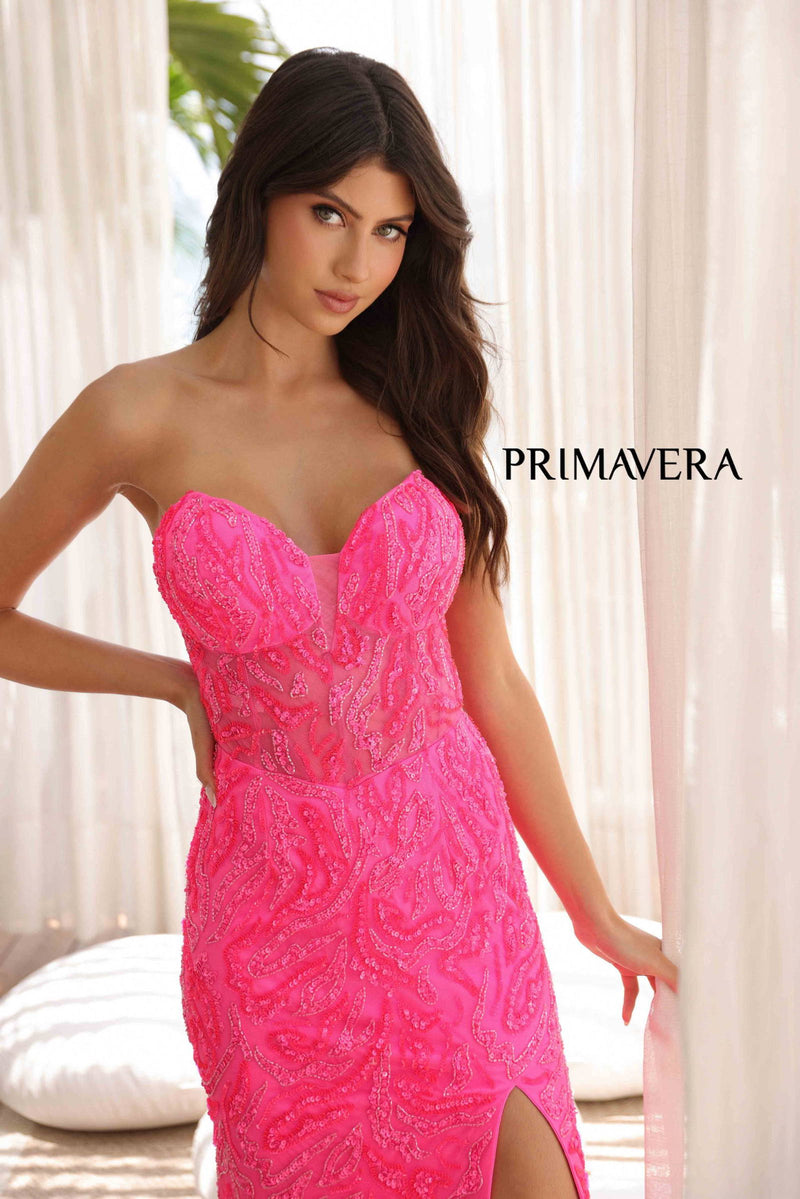 Primavera Couture 4360 - Fitted Sequin Prom Dress