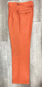 Tiglio Luxe Marbella wide-leg pants in solid coral. Soft material, front waist detail with belt, and single buttoned back pocket. Relaxed fit.
