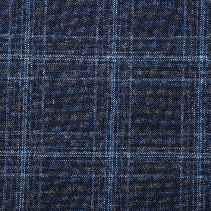 562-4 Men's Slim Fit Wool Stretch Checked Suits