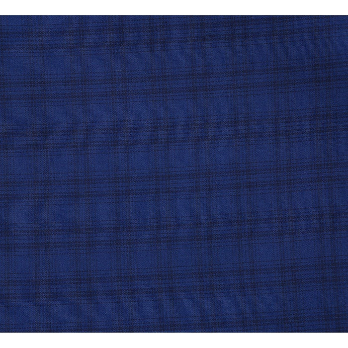 564-2 Men's Classic Fit Wool Blend Checked Suit