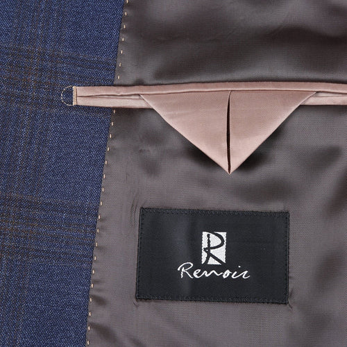 562-7 Men's 3-Piece Wool Stretch Checked Suits