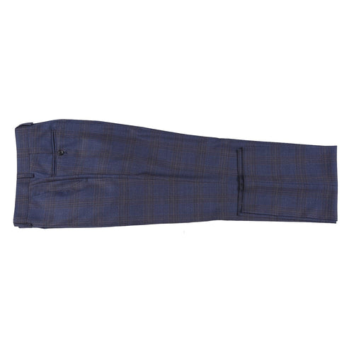 562-7 Men's 3-Piece Wool Stretch Checked Suits