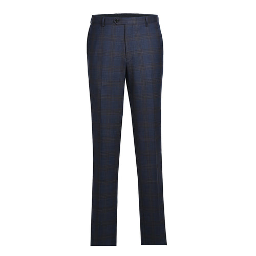 562-7 Men's 3-Piece Wool Stretch Checked Suits
