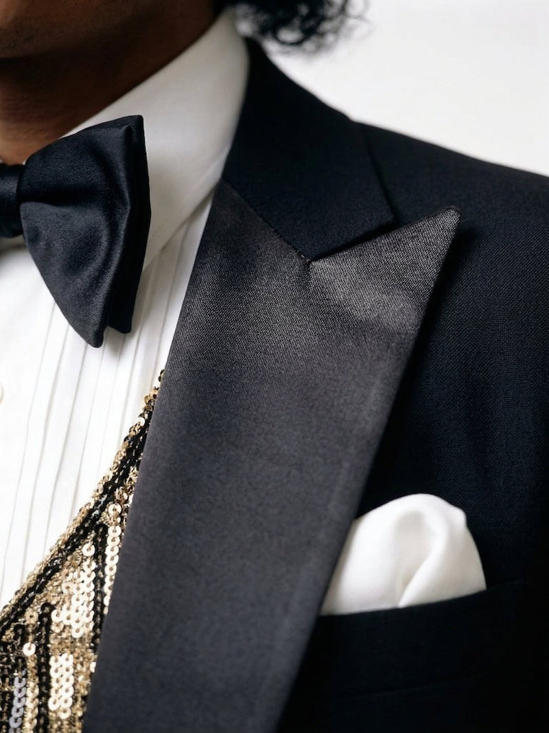 Men’s Black Tuxedo Blazer Michael Jackson Award Ceremony Vintage Jacket – Classic Formal, Elegant Party Dinner Jacket