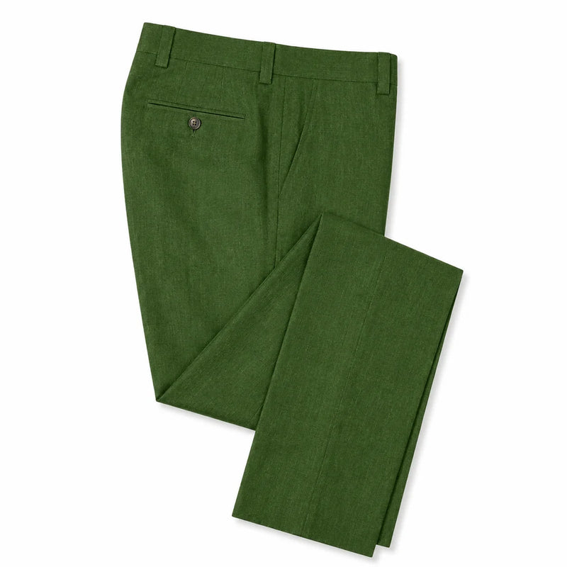 Premium Linen Pant - Emerald