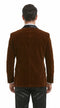 Men’s Brown Camel Bronze Velvet Tuxedo Jacket, Shawl Lapel Wedding Prom Dinner Blazer - Blazer Sportcoat