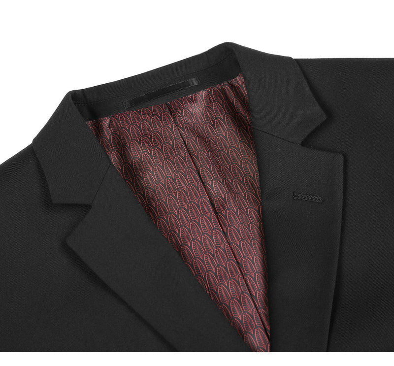 2110-1 Men's Slim Fit Solid Stretch 2-Piece Suit