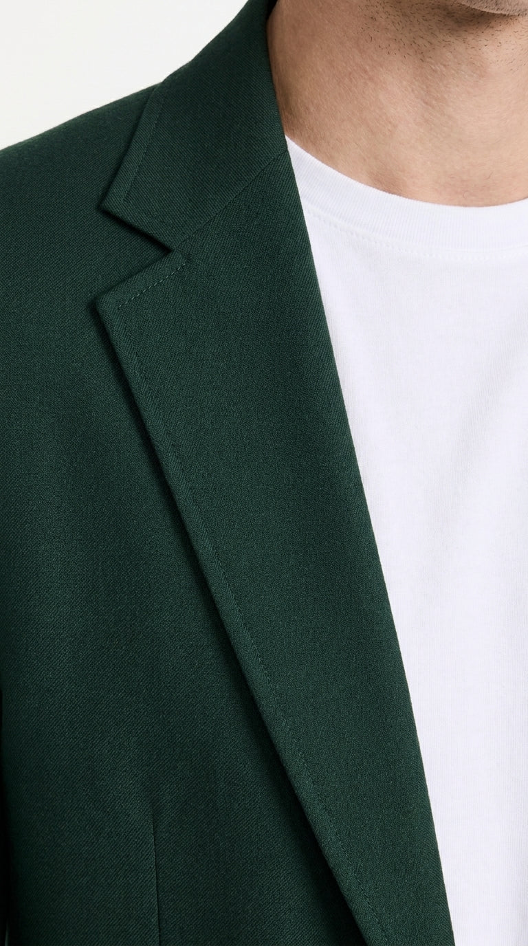 Men’s Hunter Green Blazer with Black Pants –, Church, Business and Formal Outfit dark green color