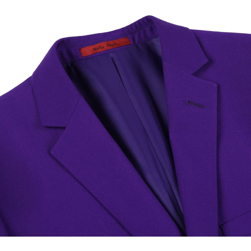 201-68 Men's 2-Piece Slim Fit Single Breasted Notch Lapel Suit