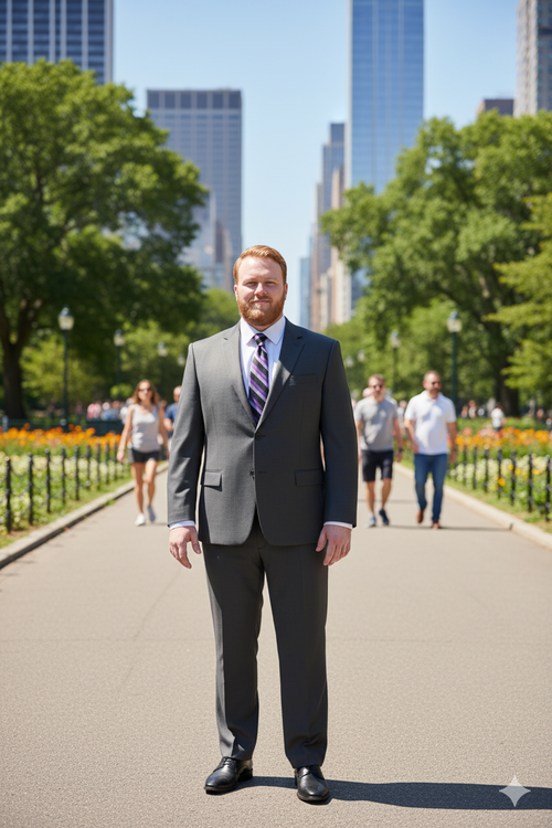 Mix And Match Suits Men's Portly Fit Charcoal Gray Solid 2 Button Super 130'S Suit - Options: Dark Grey Suit Executive Fit Suit - Mens Portly Suit