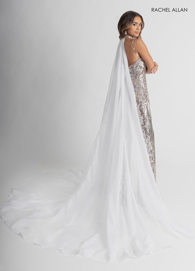 Sleeveless Cape Jumpsuit by Rachel Allan 50391