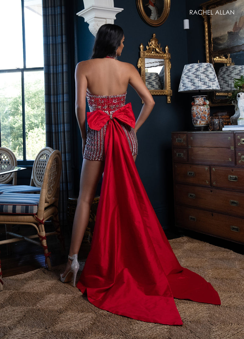 Halter Overskirt Romper by Rachel Allan 50407