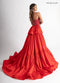Strapless Overskirt Slit Gown by Rachel Allan 50409
