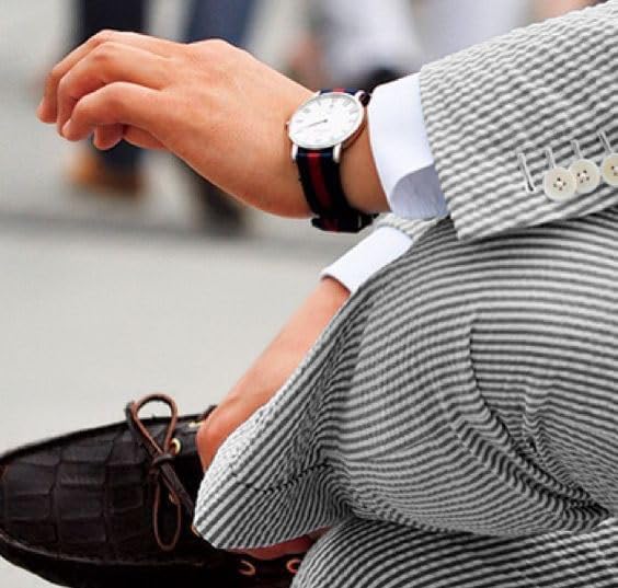 Mens Seersucker Pants - Summer Casual Pinstripe Modern Fit in Color Gray