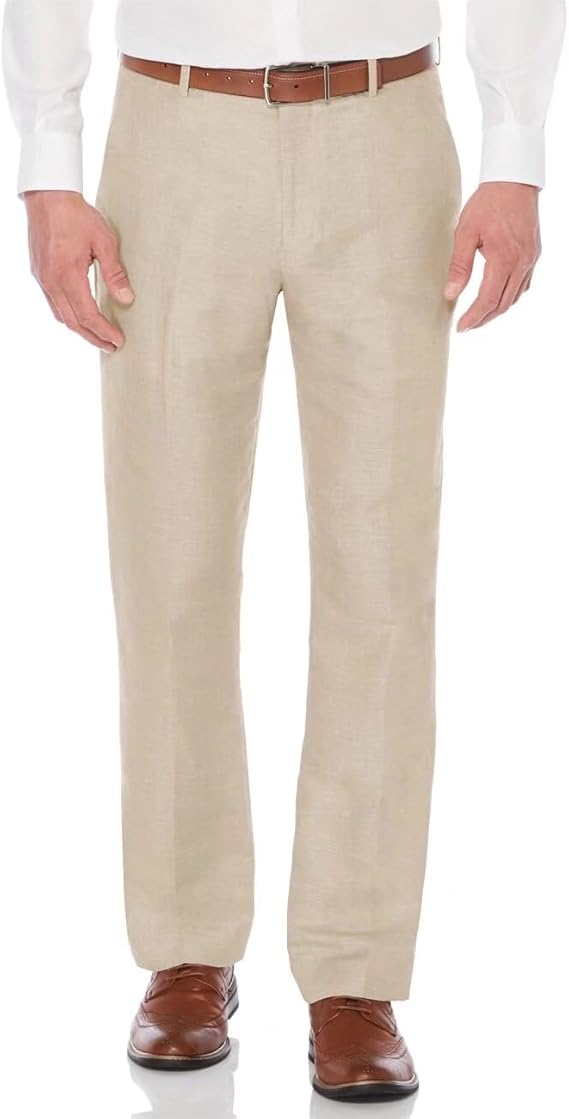 Casual Linen Suit Pants for Men – Breathable Beach Wedding Summer Trousers