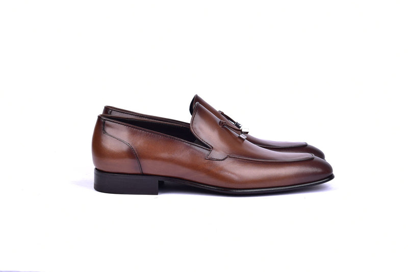 Corrente 5760 H Buckle Loafer Shoes - Cognac - Image 3