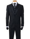 Grey Sharkskin Suit Mens 2 Button Sharkskin Tuxedo with Satin Shawl in Black