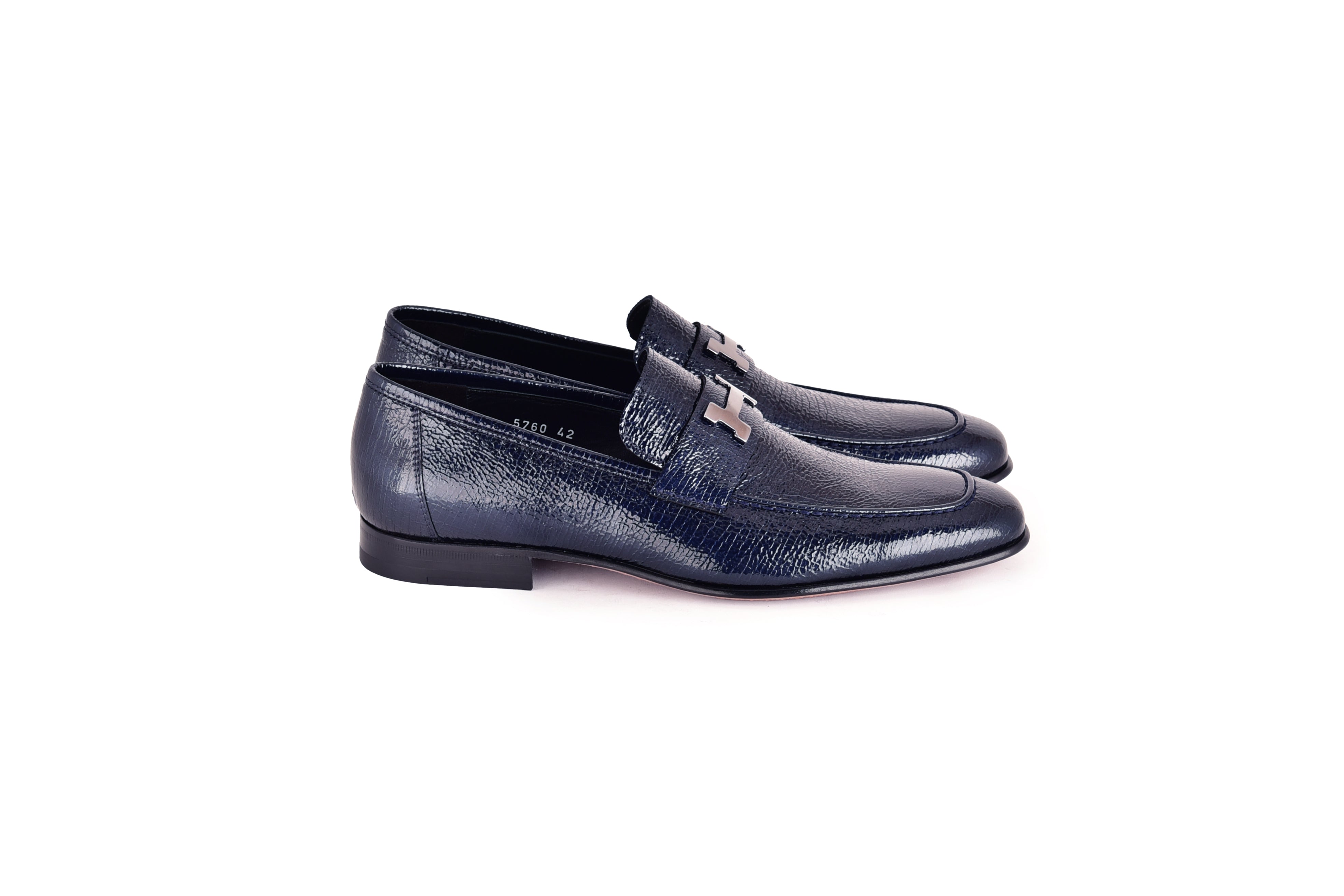 C02001-5760V H buckle Vita Calf Skin- Navy