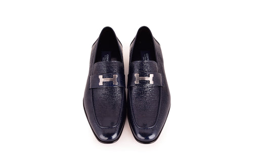 C02001-5760V H buckle Vita Calf Skin- Navy