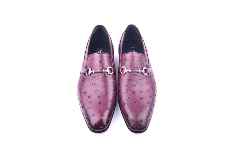 C0229-5776 Genuine Ostrich- Burgundy