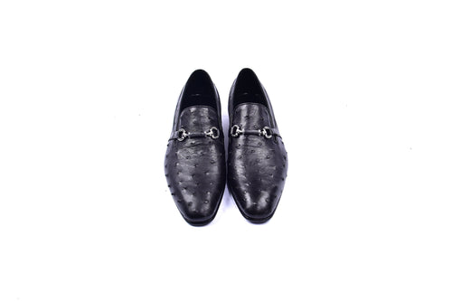 C0225-5776 Genuine Ostrich- Black