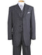 Gangster Suit - Mobster Suit - Mafia Suit For Mens 3 Button Notch Lapel Bold Pinstripe Gangster Suit in Grey