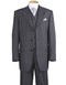 Mens Pimp Suit -Gangster Suit - Mobster Suit - Mafia Suit For Mens 3 Button Notch Lapel Bold Pinstripe Gangster Suit in Grey