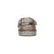CBelt -5827-Croco Design Leather Belt - Silver